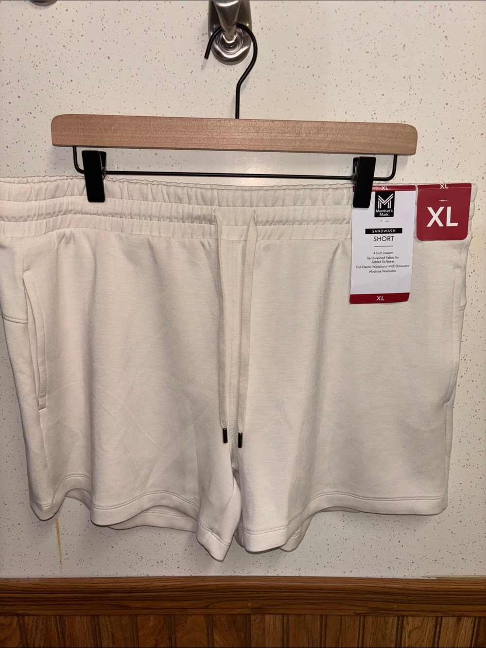 Members Mark a NWT - Drawstring Athletic Shorts - Cream, size - XL